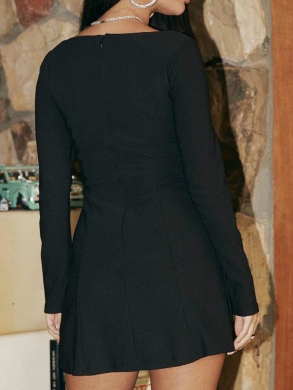 New Princess Polly Lunara Long Sleeve Mini Dress Size 12 - Picture 3 of 13